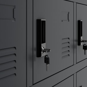 Szafka pracownicza skrytkowa 18-skrytkowa antracytowa, 900x1850x400 mm: KAROL 3