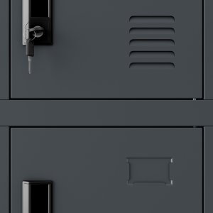Szafka pracownicza skrytkowa 18-skrytkowa antracytowa, 900x1850x400 mm: KAROL 4