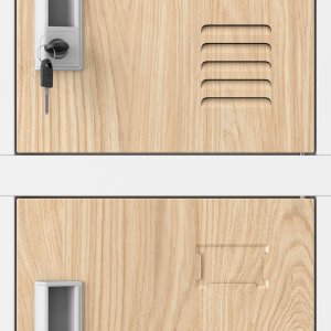 Szafka pracownicza skrytkowa 18-skrytkowa biała/dąb sonoma, 900x1850x400 mm: KAROL Eco Design 4