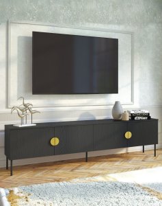 Szafka RTV Mond 09 Czarna 200 cm