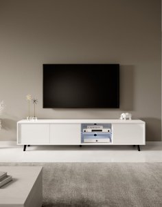 Szafka RTV Luna 02 LED Biała 175 cm
