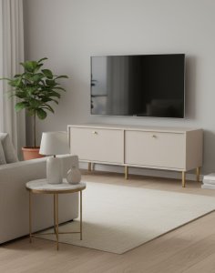 szafka rtv tokyo 2 bez piaskowy 120 cm