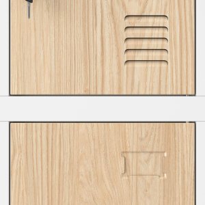 Szafka skrytkowa socjalna 12-skrytkowa biała/dąb sonoma, 900x1850x400 mm: MARCIN Eco Design 4
