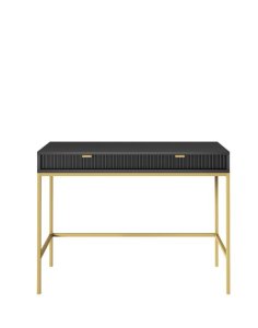 toaletka nova czarna (t104), konsola do przedpokoju, black/gold