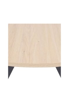 stół rozkładany do jadalni tavo 100-140x100 cm, dąb naturalny z czarnymi nogami