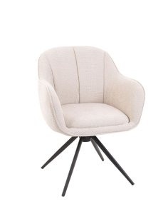 krzesło obrotowe do jadalni tessa, beż/czarny