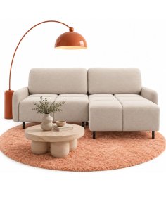 Narożnik Tiko 208 cm prawy beżowy - wysyłka express 24h
