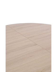 stół rozkładany do jadalni torino 90-190x75 cm, dąb naturalny z czarnymi nogami