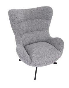 fotel wypoczynkowy velo, design i funkcja obrotowa, szary