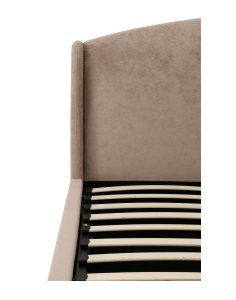 eleganckie łóżko dwuosobowe tapicerowane Venazio z pojemnikiem 160x200, taupe