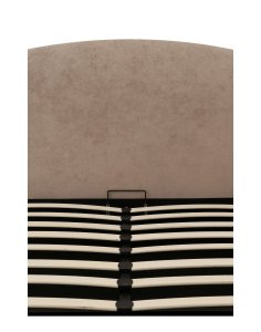 eleganckie łóżko dwuosobowe tapicerowane Venazio z pojemnikiem 160x200, taupe