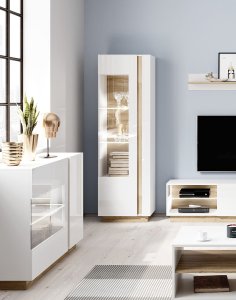 wysoka witryna biały połysk arco b 60