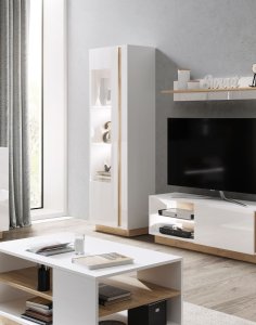 wysoka witryna biały połysk arco b 60