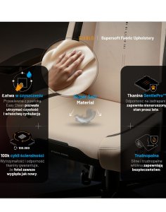 beżowa fotel gamingowy, xeye prime diablo