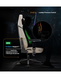 beżowa fotel gamingowy, xeye prime diablo