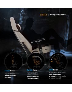 beżowa fotel gamingowy, xeye prime diablo