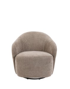 fotel obrotowy do salonu zurich, taupe, 360°