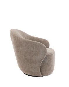 fotel obrotowy do salonu zurich, taupe, 360°